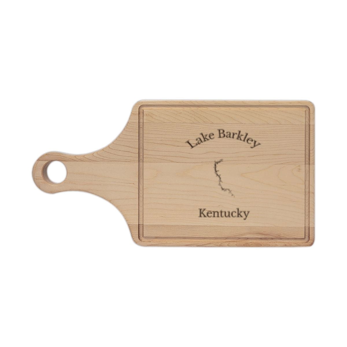 Kentucky  Lake  Barkley  Engraved  Cutting  Board  front  position  view  from  front  maple.webp