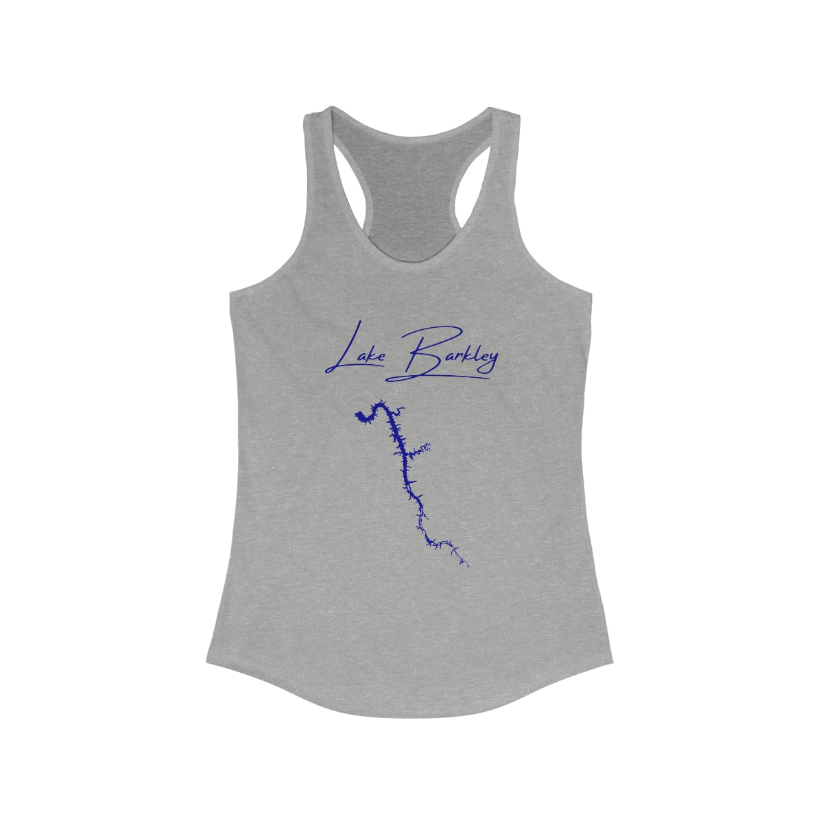 Kentucky  Lake  Barkley  Racerback-Tank  front  position  view  from  front  heather  grey.webp