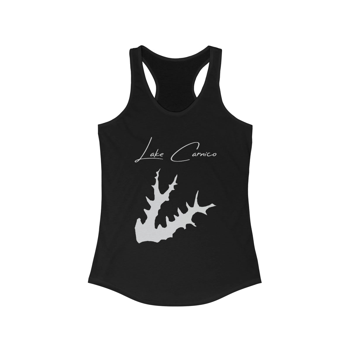 Kentucky  Lake  Carnico  Racerback-Tank  front  position  view  from  front  solid  black.webp