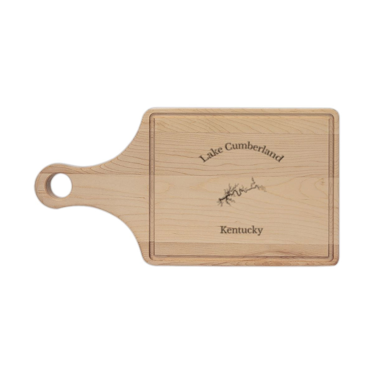 Kentucky  Lake  Cumberland  Engraved  Cutting  Board  front  position  view  from  front  maple.webp