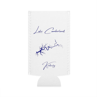 Kentucky  Lake  Cumberland  Slim  Can  Koozie  front  position  view  from  flat-front  white.webp