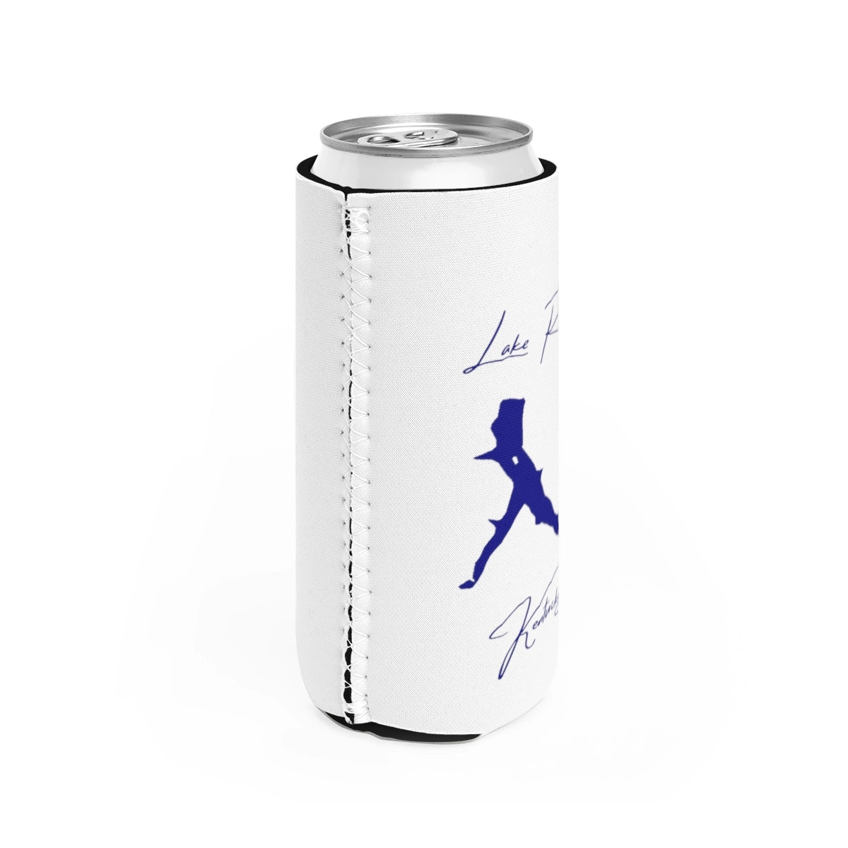Kentucky  Lake  Reba  Slim  Can  Koozie  all  position  view  from  right  white.webp