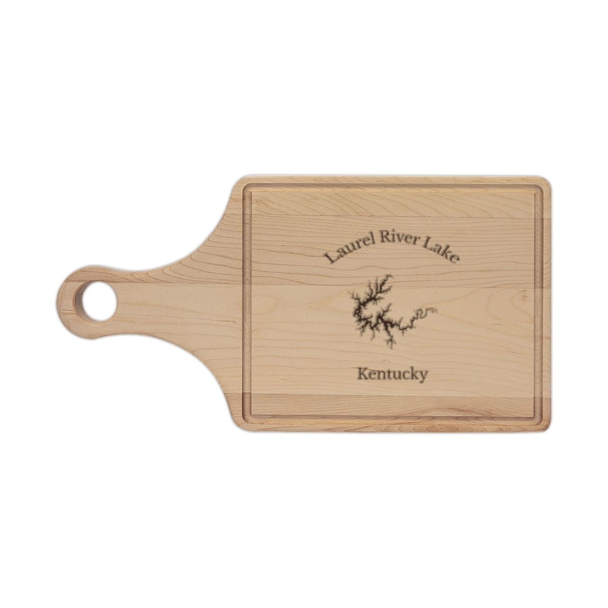 Kentucky  Laurel  River  Lake  Engraved  Cutting  Board  front  position  view  from  front  maple.webp