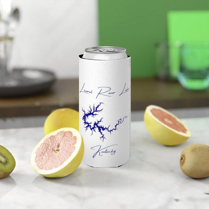 Kentucky  Laurel  River  Lake  Slim  Can  Koozie  front  position  view  from  context-2  white.webp