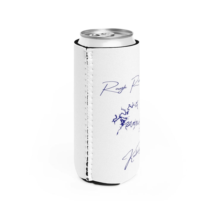 Kentucky  Rough  River  Lake  Slim  Can  Koozie  all  position  view  from  right  white.webp