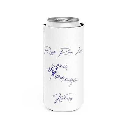 Kentucky  Rough  River  Lake  Slim  Can  Koozie  front  position  view  from  front  white.webp