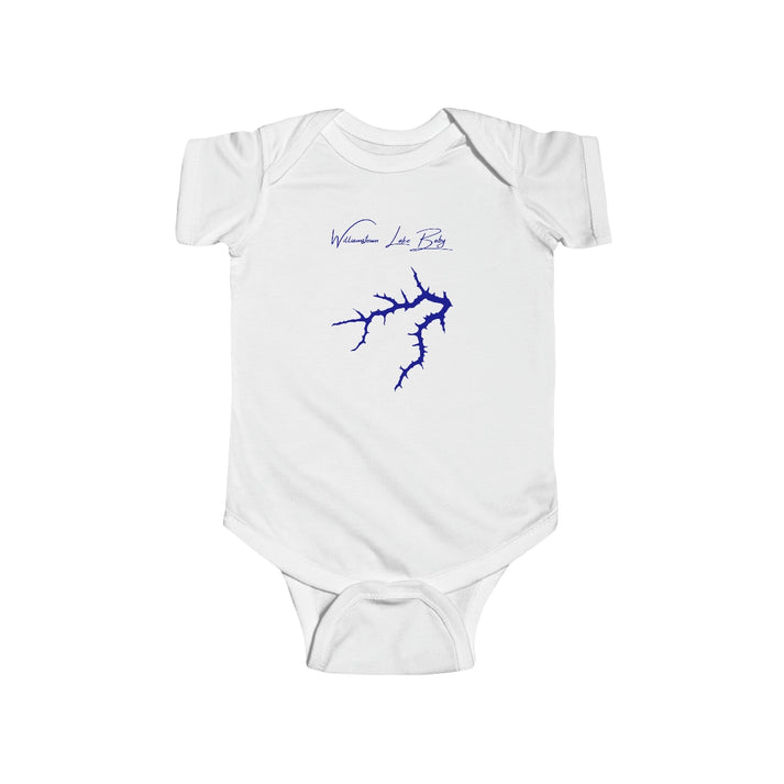 Kentucky  Williamstown  Lake  Onesie  front  position  view  from  front  white.webp