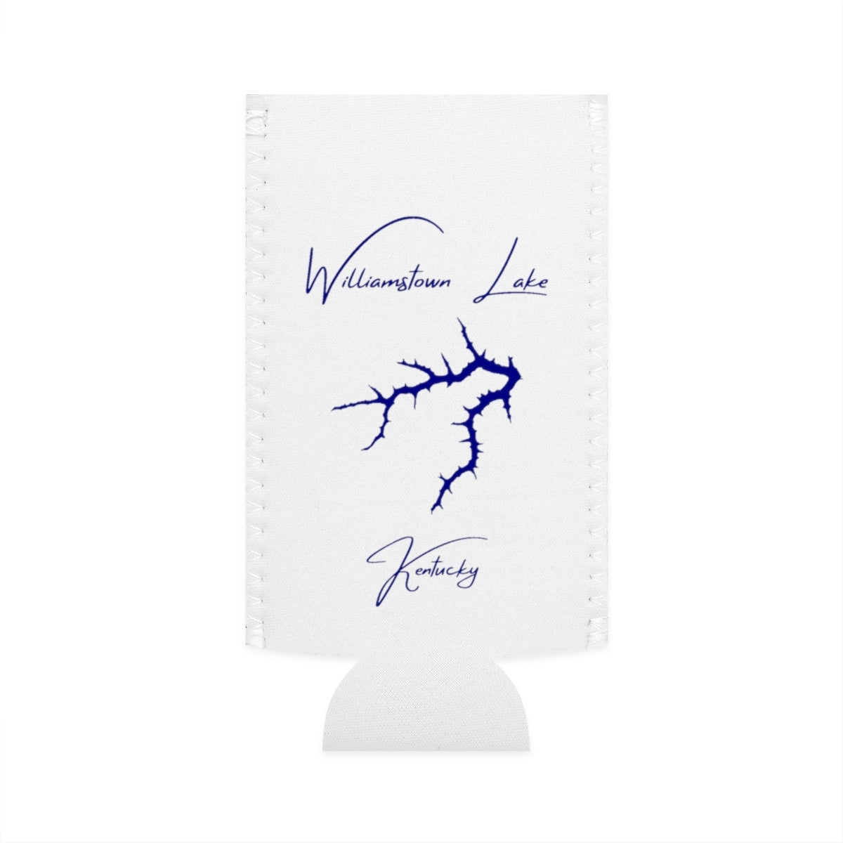 Kentucky  Williamstown  Lake  Slim  Can  Koozie  front  position  view  from  flat-front  white.webp