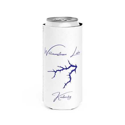 Kentucky  Williamstown  Lake  Slim  Can  Koozie  front  position  view  from  front  white.webp