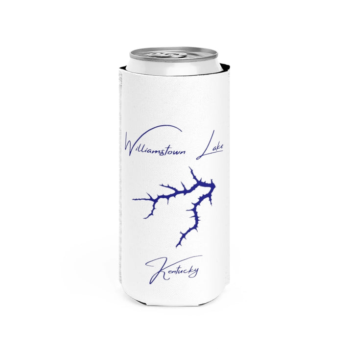 Kentucky  Williamstown  Lake  Slim  Can  Koozie  front  position  view  from  front  white.webp