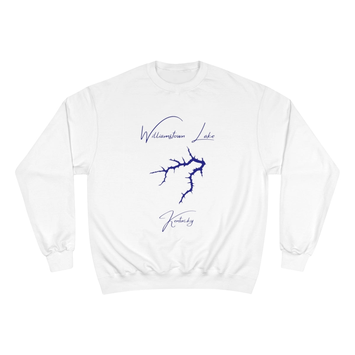 Kentucky  Williamstown  Lake  Sweatshirt  front  position  view  from  front  white.webp