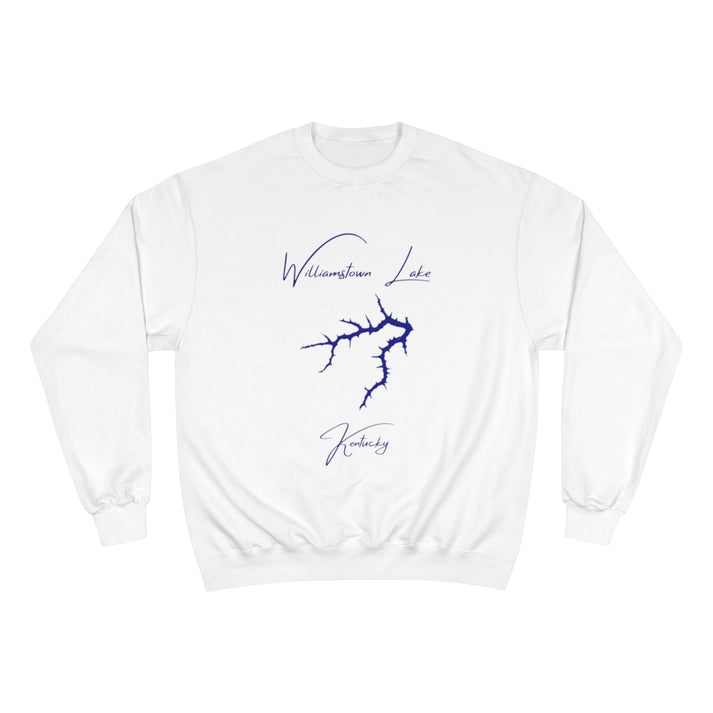 Kentucky  Williamstown  Lake  Sweatshirt  front  position  view  from  front  white.webp