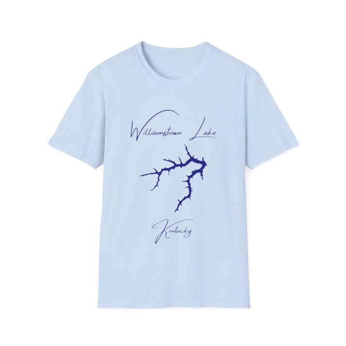 Kentucky  Williamstown  Lake  T-shirt  front  position  view  from  front  light  blue.webp