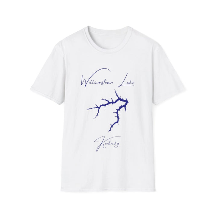 Kentucky  Williamstown  Lake  T-shirt  front  position  view  from  front  white.webp