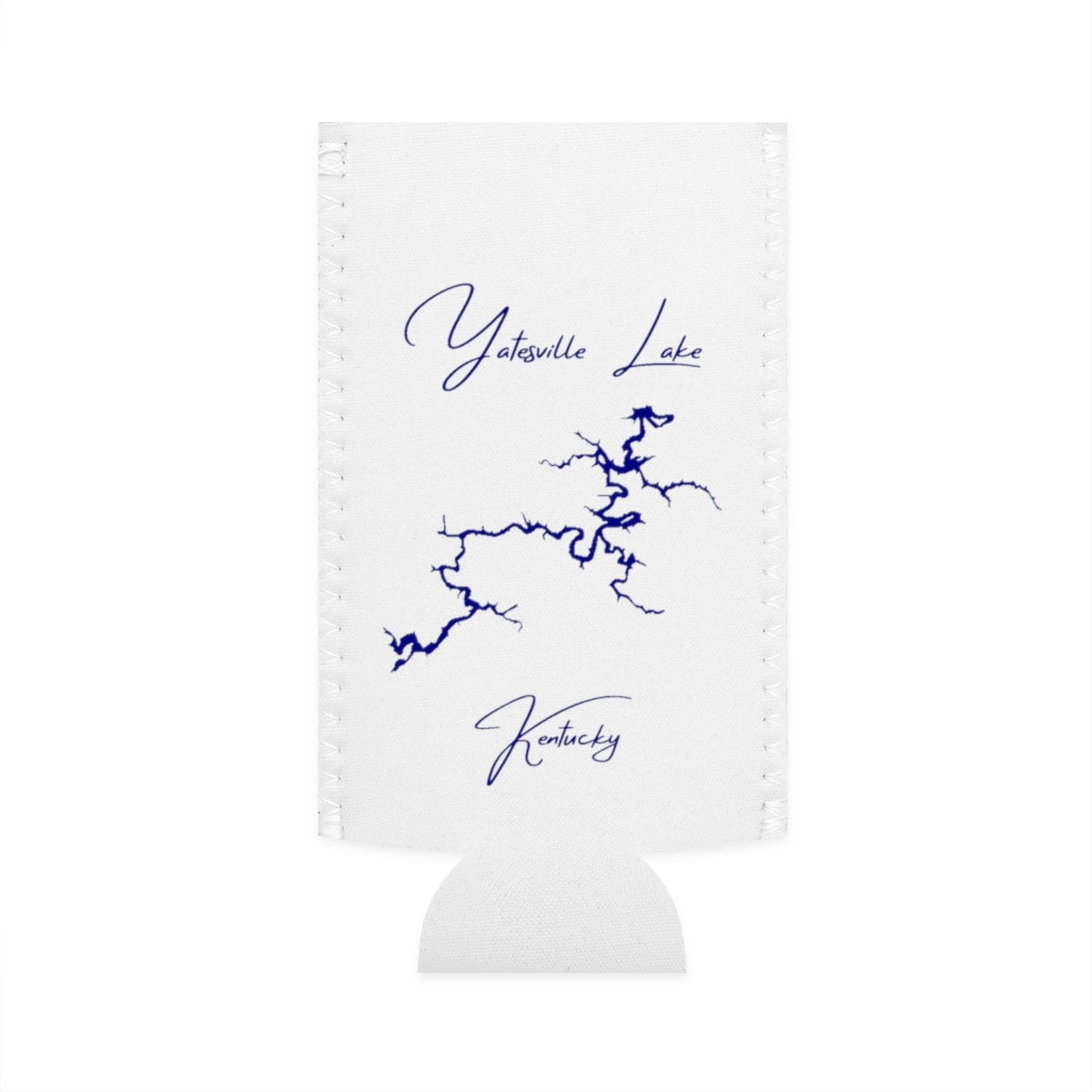 Kentucky  Yatesville  Lake  Slim  Can  Koozie  front  position  view  from  flat-front  white.webp