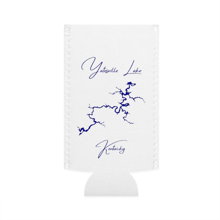 Kentucky  Yatesville  Lake  Slim  Can  Koozie  front  position  view  from  flat-front  white.webp