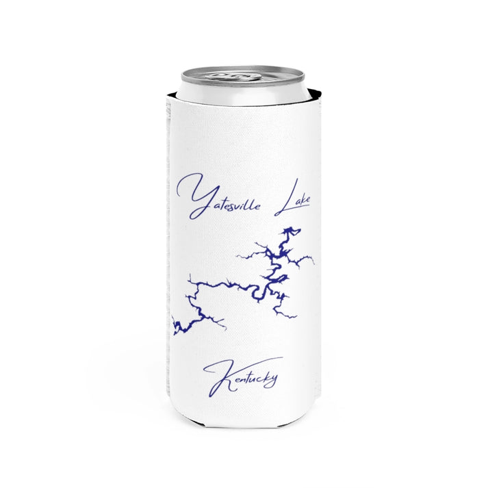 Kentucky  Yatesville  Lake  Slim  Can  Koozie  front  position  view  from  front  white.webp