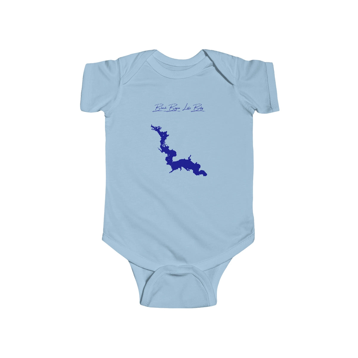 Louisiana  Black  Bayou  Lake  Onesie  front  position  view  from  front  light  blue.webp