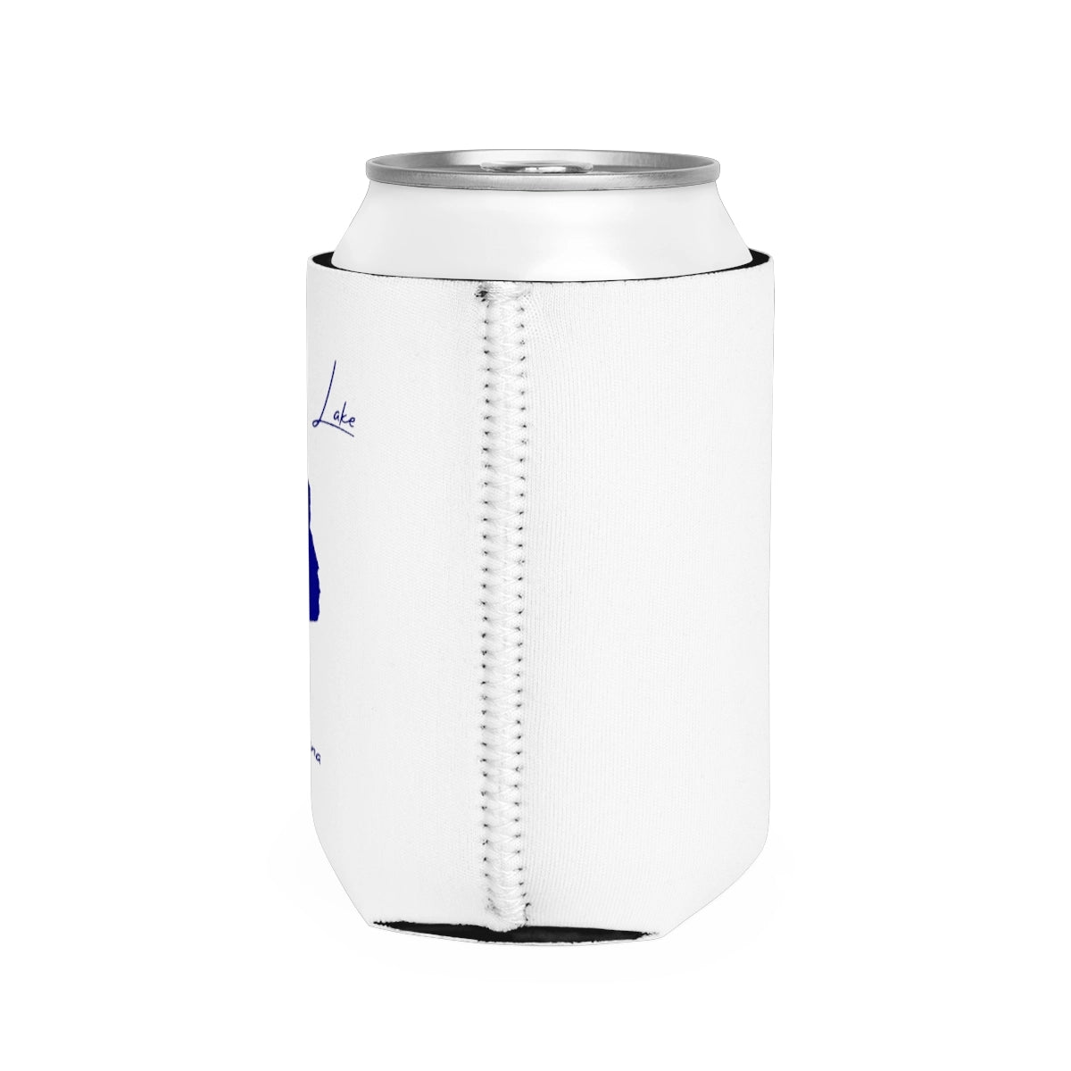 Louisiana  Calcasieu  Lake  Can  Koozie  all  position  view  from  right  white.webp