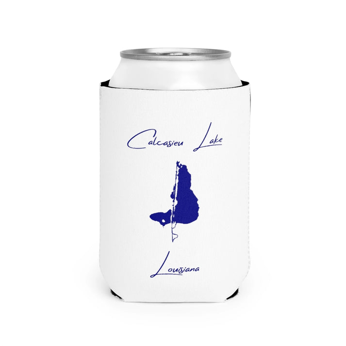 Louisiana  Calcasieu  Lake  Can  Koozie  front  position  view  from  front-2  white.webp