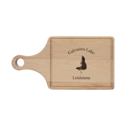 Louisiana  Calcasieu  Lake  Engraved  Cutting  Board  front  position  view  from  front  maple.webp