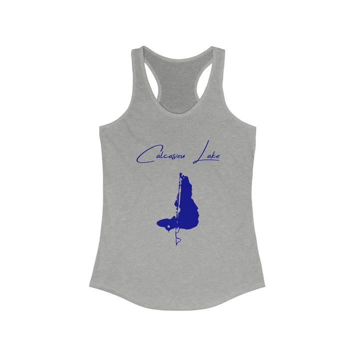 Louisiana  Calcasieu  Lake  Racerback-Tank  front  position  view  from  front  heather  grey.webp