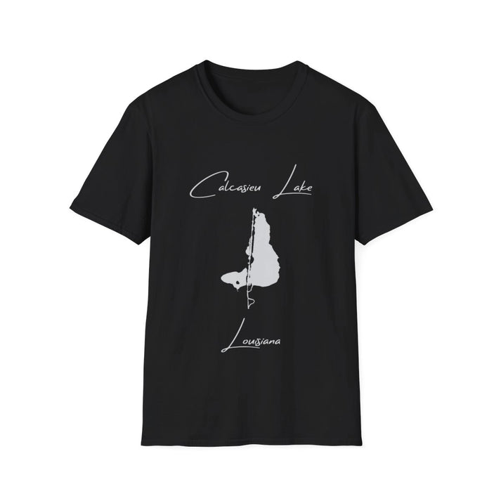 Louisiana  Calcasieu  Lake  T-shirt  front  position  view  from  front  black.webp