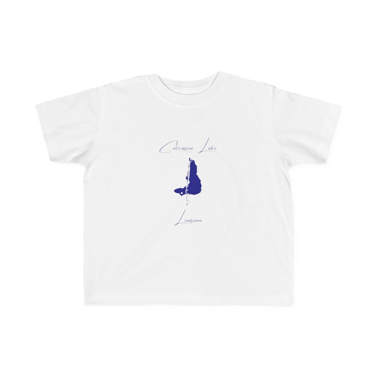 Louisiana  Calcasieu  Lake  Toddler  T-shirt  front  position  view  from  front  white.webp