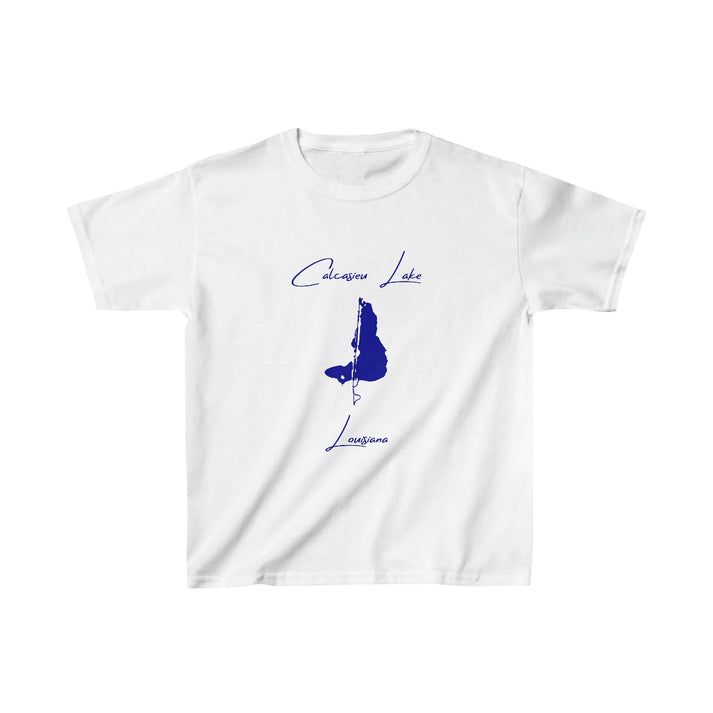 Louisiana  Calcasieu  Lake  Youth  T-shirt  front  position  view  from  front  white.webp