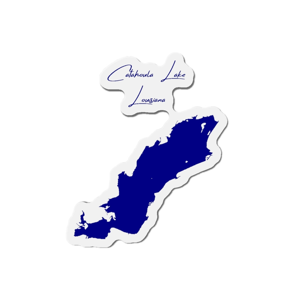 Louisiana  Catahoula  Lake  Die  Cut  Magnet  front  position  view  from  front  4  x  4.webp