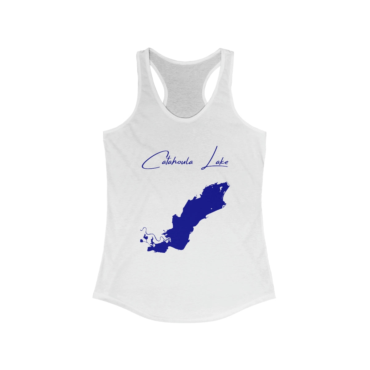 Louisiana  Catahoula  Lake  Racerback-Tank  front  position  view  from  front  solid  white.webp
