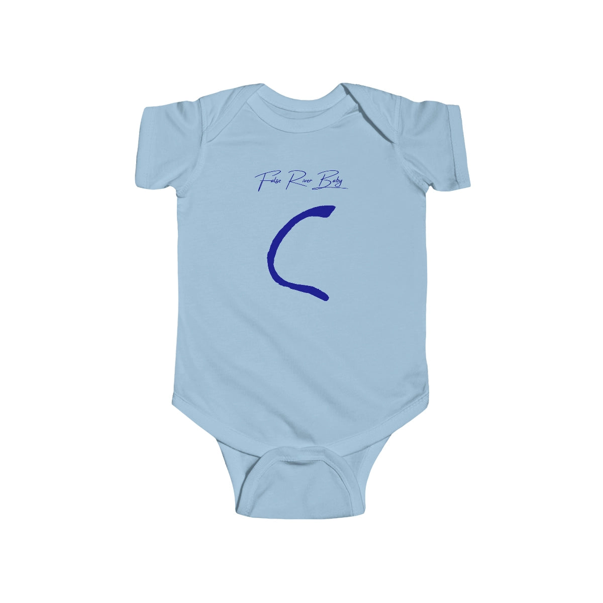 Louisiana  False  River  Onesie  front  position  view  from  front  light  blue.webp