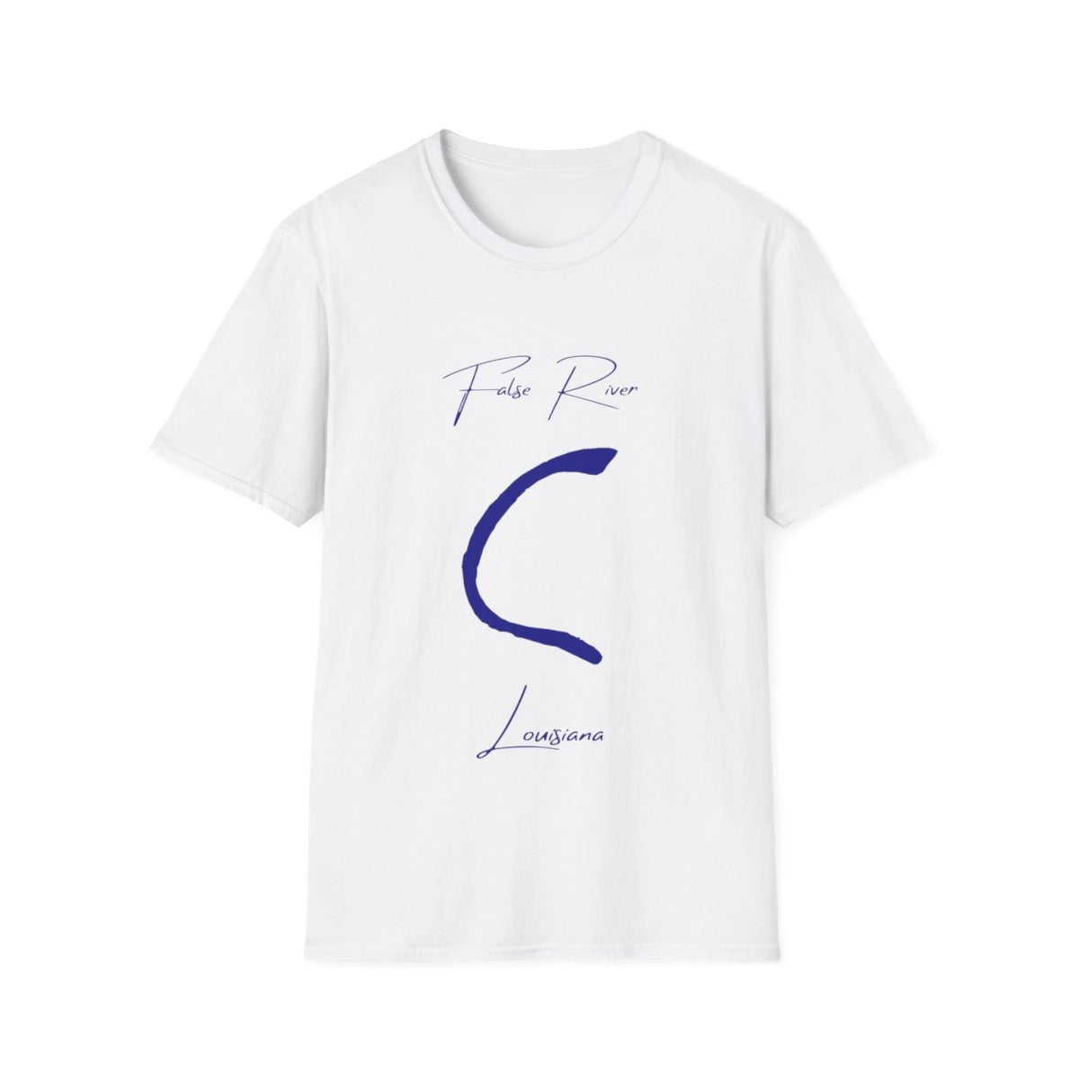 Louisiana  False  River  T-shirt  front  position  view  from  front  white.webp