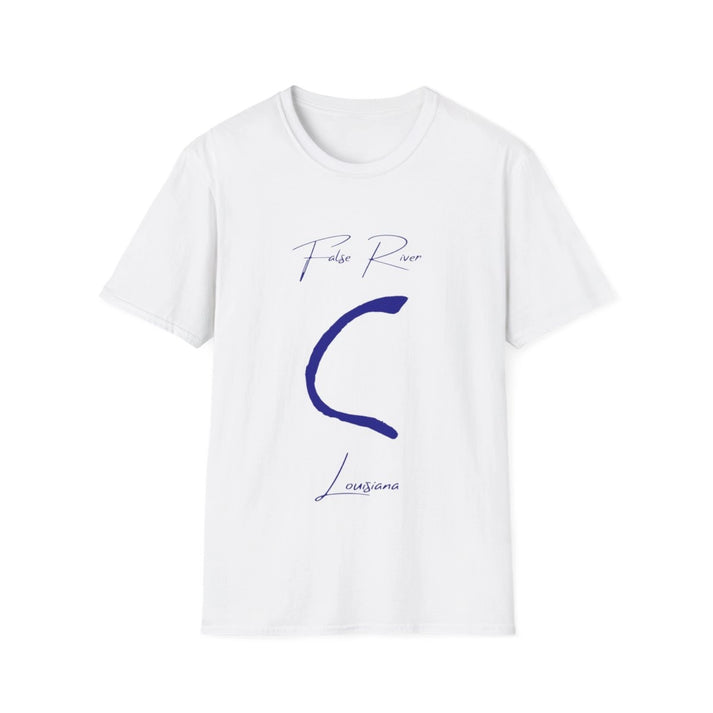 Louisiana  False  River  T-shirt  front  position  view  from  front  white.webp