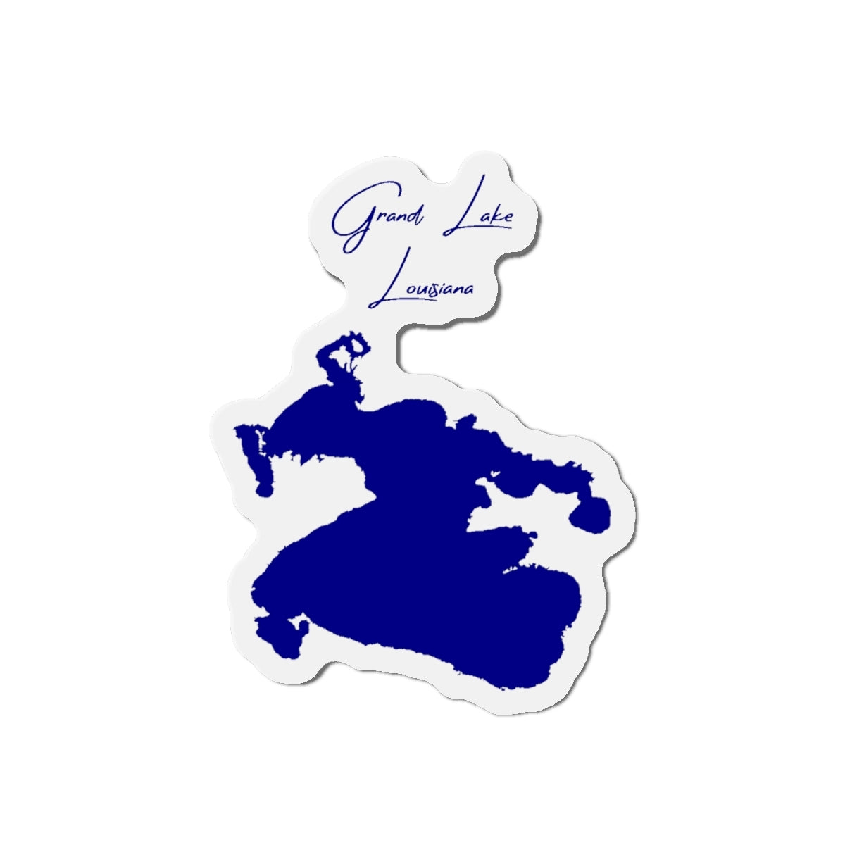 Louisiana  Grand  Lake  Die  Cut  Magnet  front  position  view  from  front  4  x  4.webp
