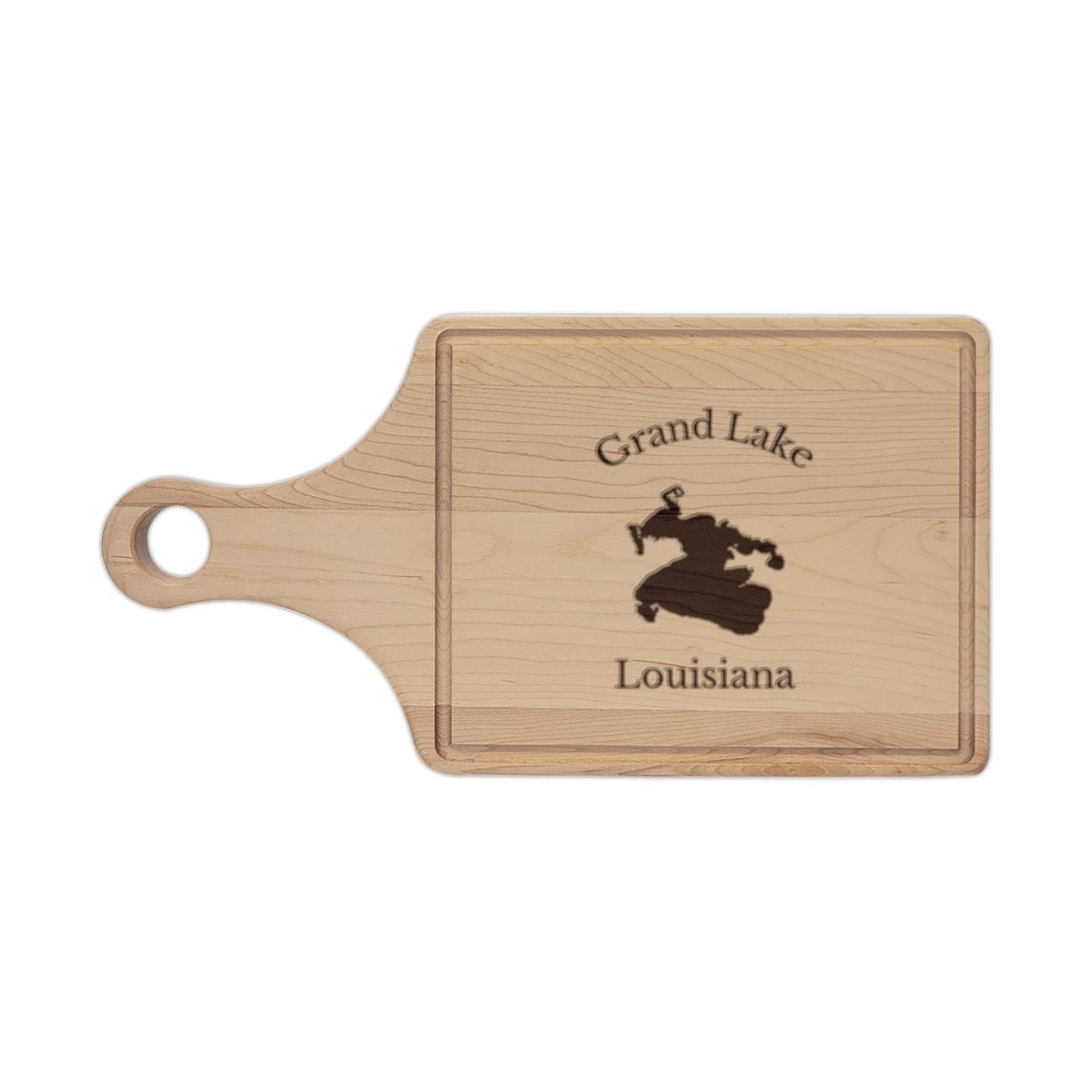 Louisiana  Grand  Lake  Engraved  Cutting  Board  front  position  view  from  front  maple.webp