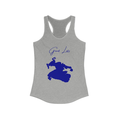 Louisiana  Grand  Lake  Racerback-Tank  front  position  view  from  front  heather  grey.webp