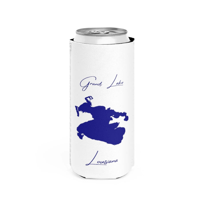 Louisiana  Grand  Lake  Slim  Can  Koozie  front  position  view  from  front  white.webp