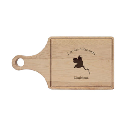 Louisiana  Lac  des  Allemands  Engraved  Cutting  Board  front  position  view  from  front  maple.webp