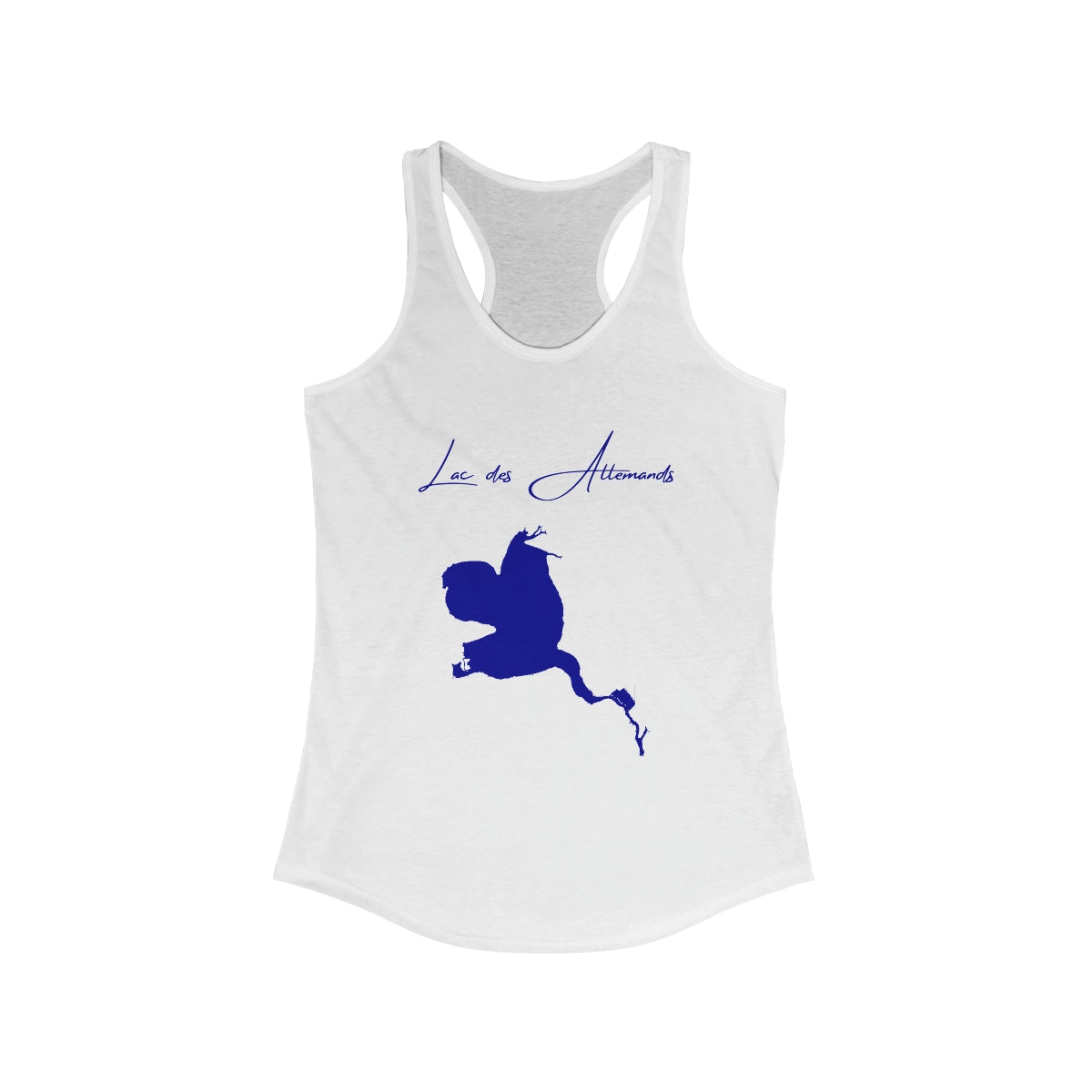 Louisiana  Lac  des  Allemands  Racerback-Tank  front  position  view  from  front  solid  white.webp