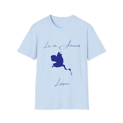 Louisiana  Lac  des  Allemands  T-shirt  front  position  view  from  front  light  blue.webp