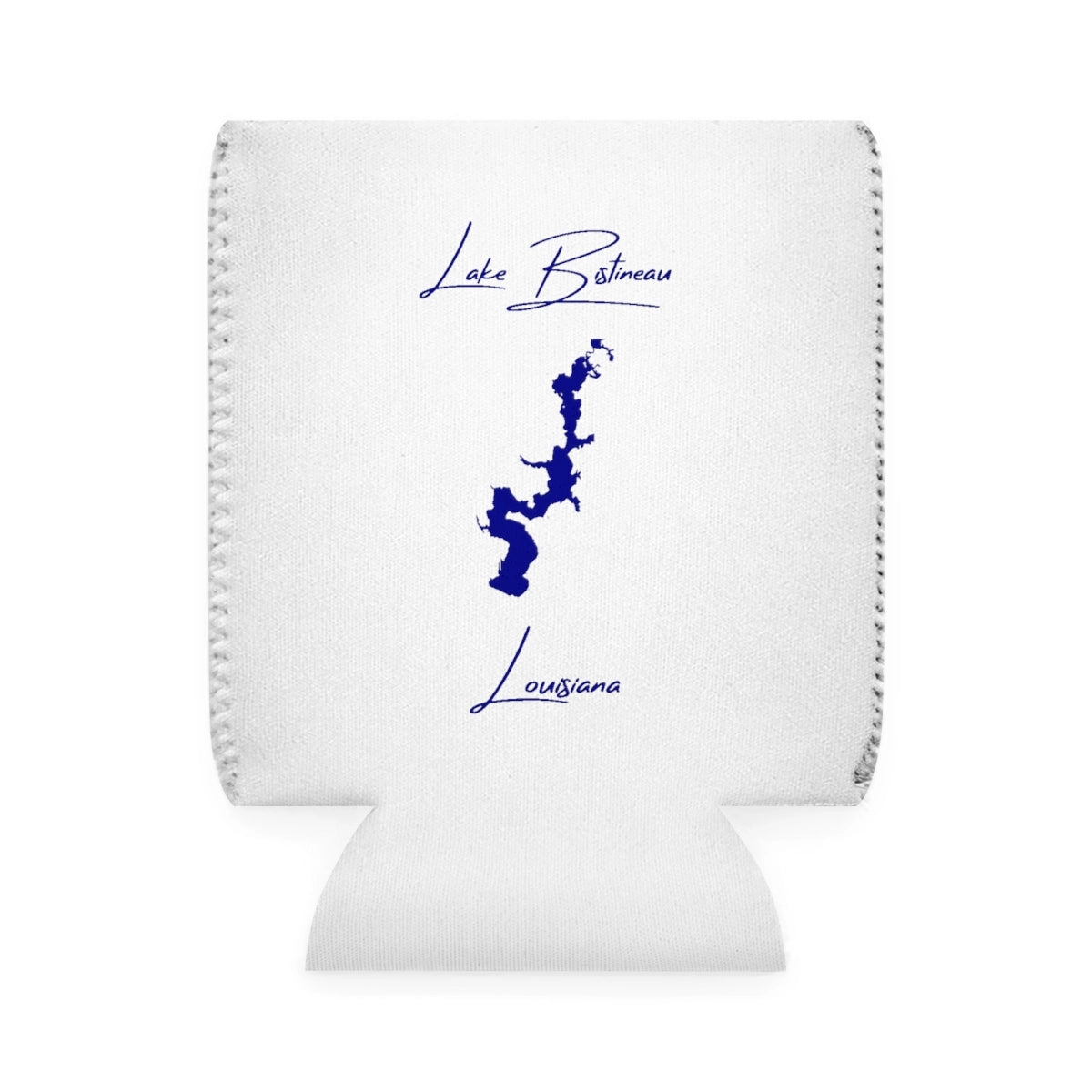 Louisiana  Lake  Bistineau  Can  Koozie  front  position  view  from  front-1  white.webp