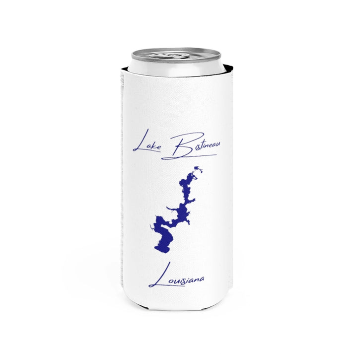 Louisiana  Lake  Bistineau  Slim  Can  Koozie  front  position  view  from  front  white.webp