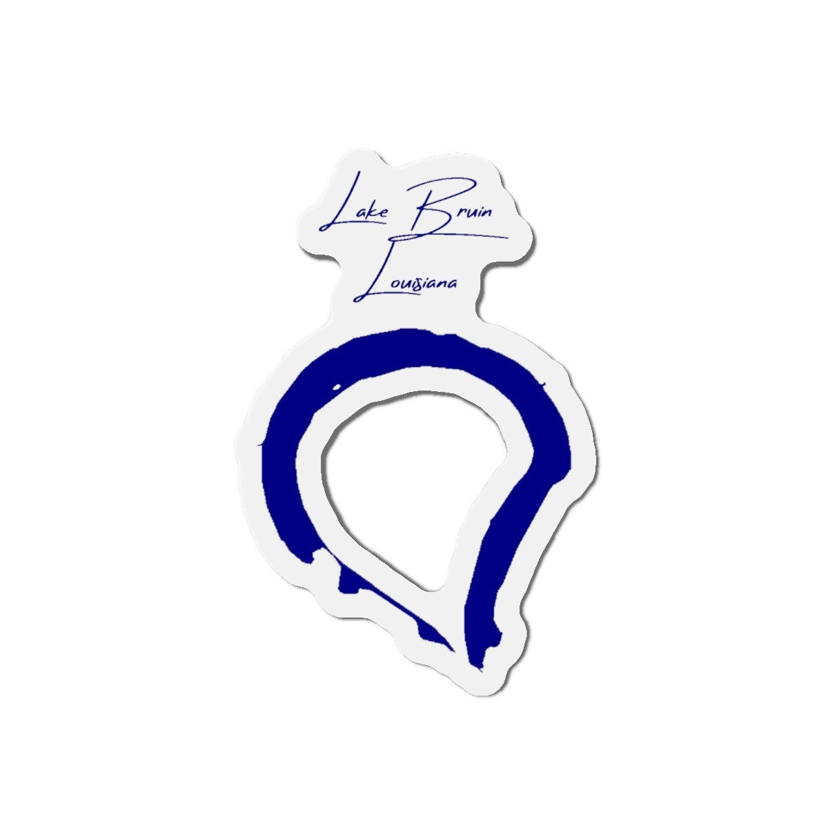 Louisiana  Lake  Bruin  Die  Cut  Magnet  front  position  view  from  front  4  x  4.webp