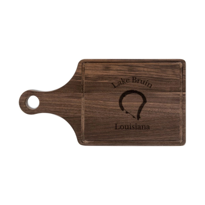 Louisiana  Lake  Bruin  Engraved  Cutting  Board  front  position  view  from  front  walnut.webp