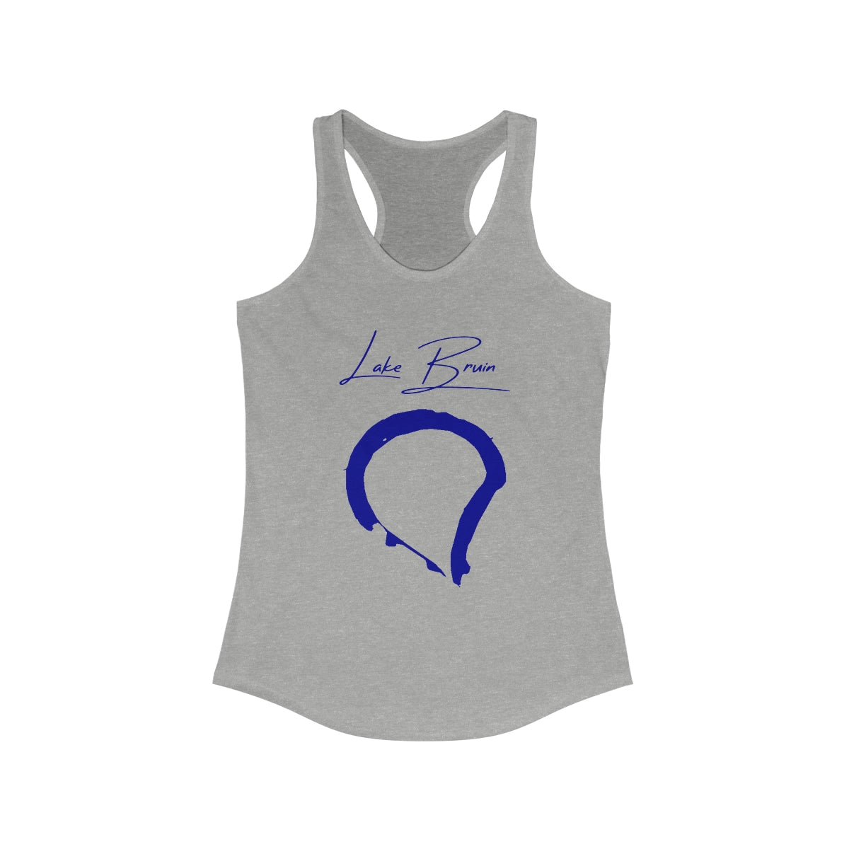 Louisiana  Lake  Bruin  Racerback-Tank  front  position  view  from  front  heather  grey.webp