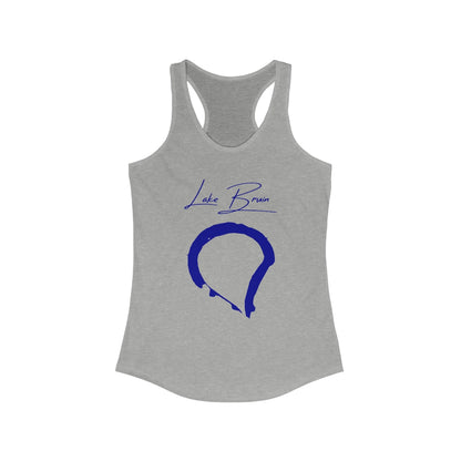 Louisiana  Lake  Bruin  Racerback-Tank  front  position  view  from  front  heather  grey.webp