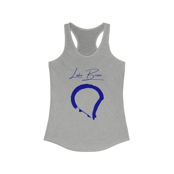 Louisiana  Lake  Bruin  Racerback-Tank  front  position  view  from  front  heather  grey.webp