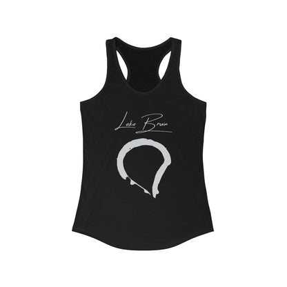 Louisiana  Lake  Bruin  Racerback-Tank  front  position  view  from  front  solid  black.webp