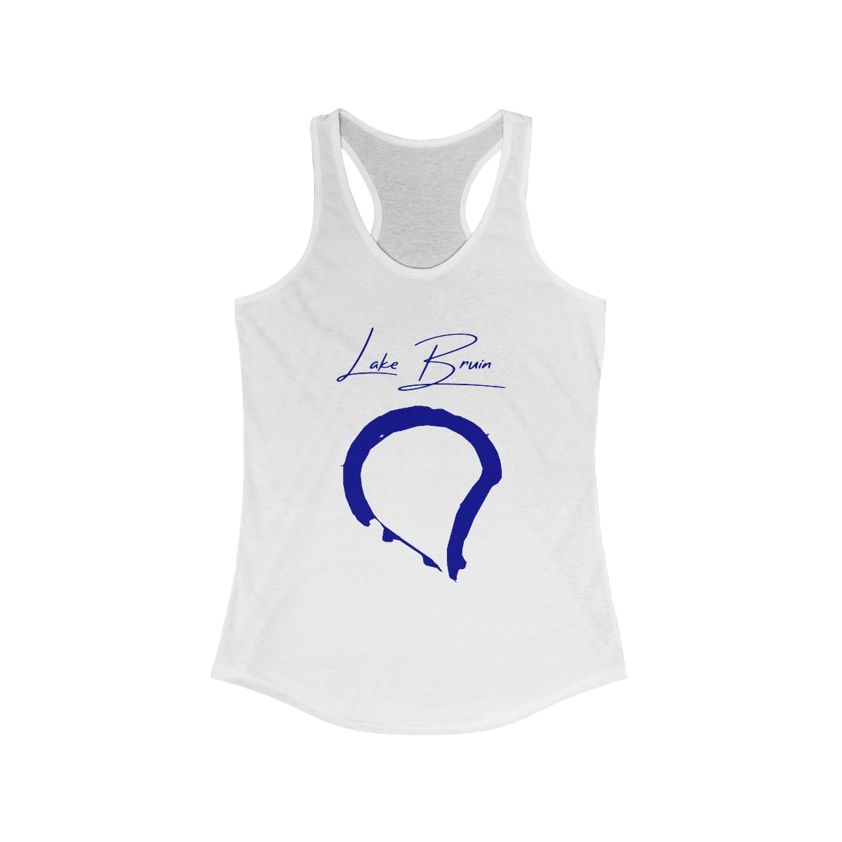 Louisiana  Lake  Bruin  Racerback-Tank  front  position  view  from  front  solid  white.webp